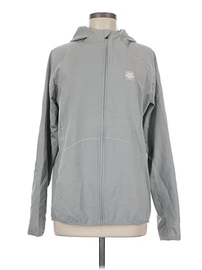 Pre-owned Assorted Brands Zip Up Hoodie In Gray