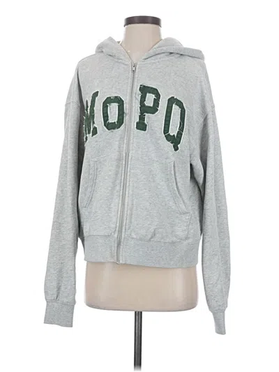Pre-owned Assorted Brands Zip Up Hoodie In Gray