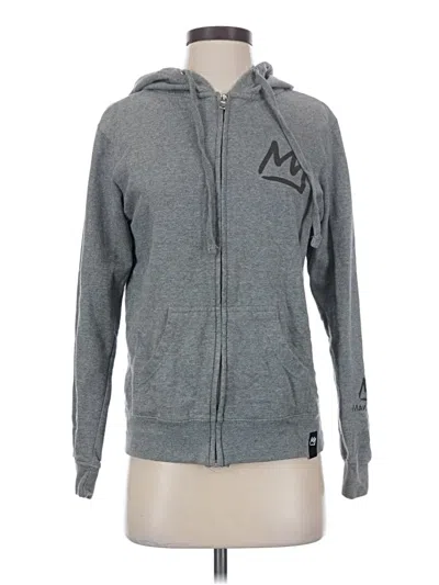 Pre-owned Assorted Brands Zip Up Hoodie In Gray