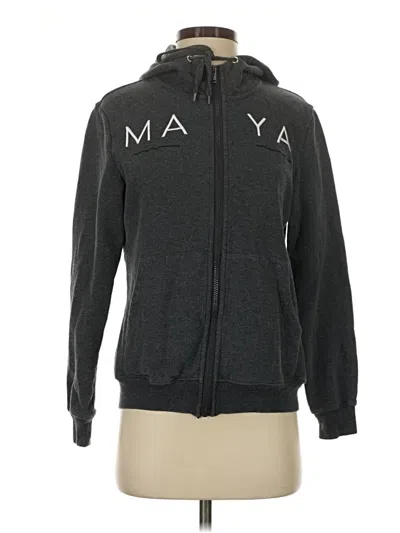 Pre-owned Assorted Brands Zip Up Hoodie In Gray