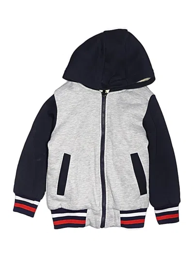 Pre-owned Assorted Brands Kids' Zip Up Hoodie In Gray