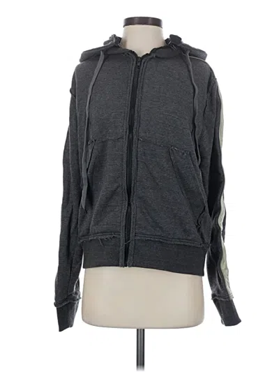 Pre-owned Assorted Brands Zip Up Hoodie In Gray