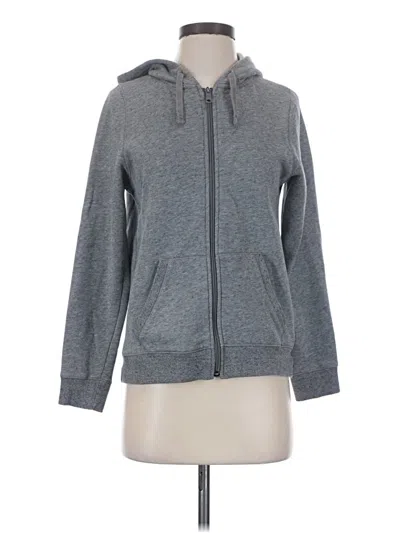 Pre-owned Assorted Brands Zip Up Hoodie In Gray