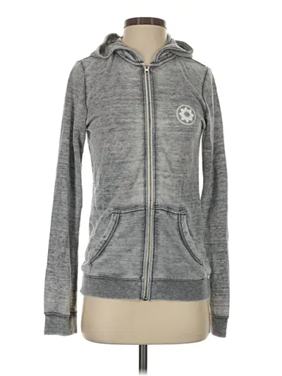 Pre-owned Assorted Brands Zip Up Hoodie In Gray