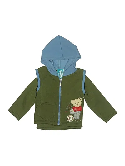 Pre-owned Assorted Brands Kids' Zip Up Hoodie In Green