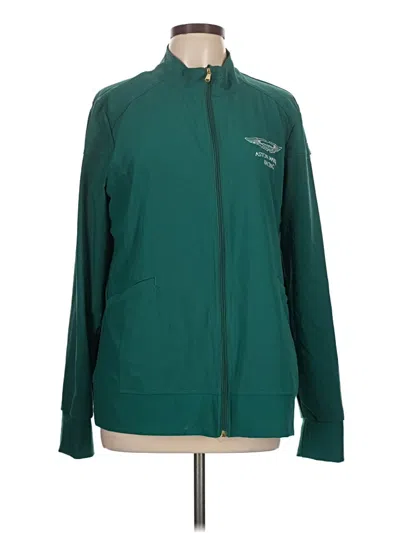 Pre-owned Assorted Brands Zip Up Hoodie In Green