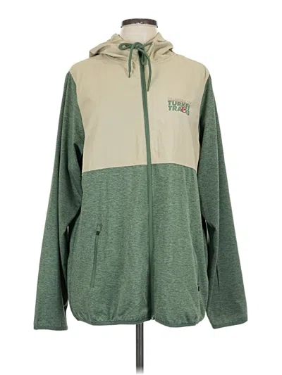 Pre-owned Assorted Brands Zip Up Hoodie In Green