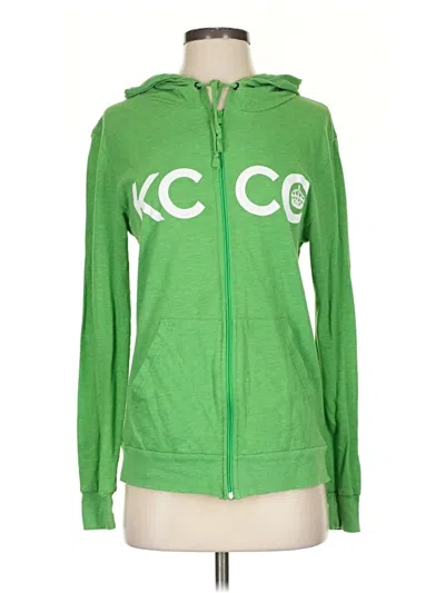 Pre-owned Assorted Brands Zip Up Hoodie In Green