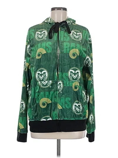 Pre-owned Assorted Brands Zip Up Hoodie In Green
