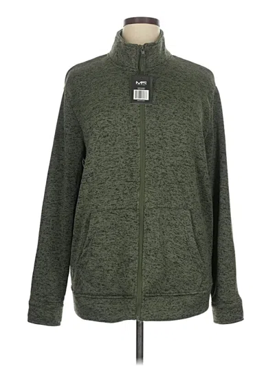 Pre-owned Assorted Brands Zip Up Hoodie In Green