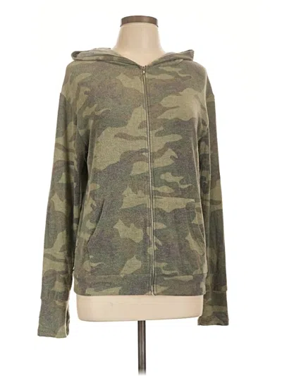 Pre-owned Assorted Brands Zip Up Hoodie In Green