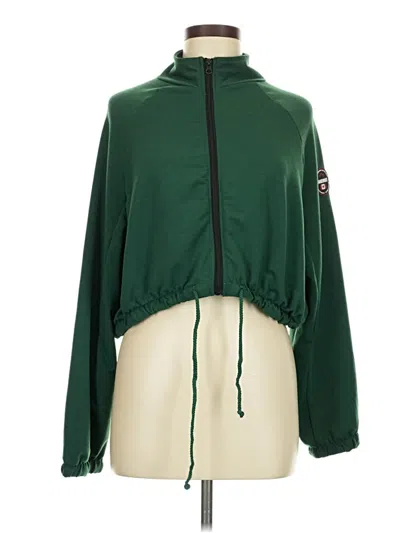 Pre-owned Assorted Brands Zip Up Hoodie In Green
