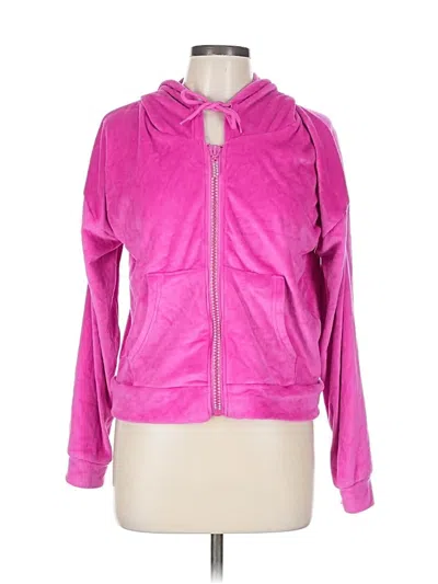 Pre-owned Assorted Brands Zip Up Hoodie In Pink