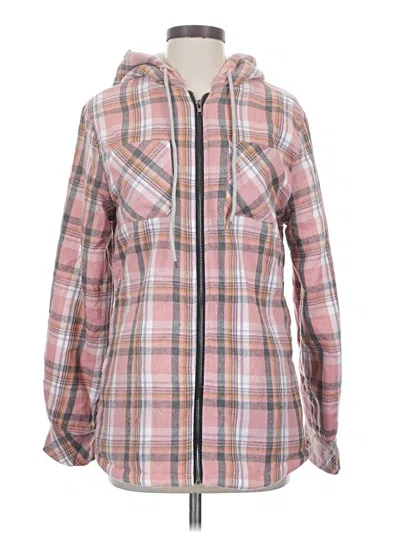 Pre-owned Assorted Brands Zip Up Hoodie In Pink