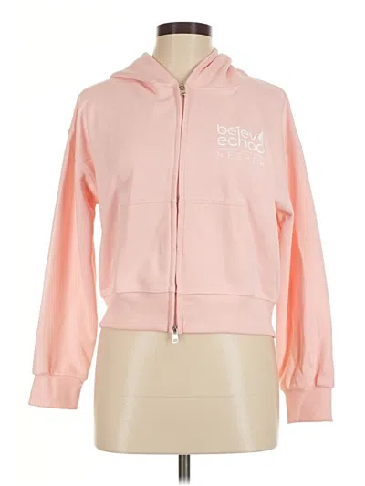 Pre-owned Assorted Brands Zip Up Hoodie In Pink