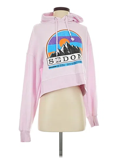 Pre-owned Assorted Brands Zip Up Hoodie In Pink