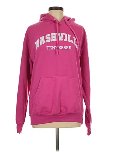 Pre-owned Assorted Brands Zip Up Hoodie In Pink