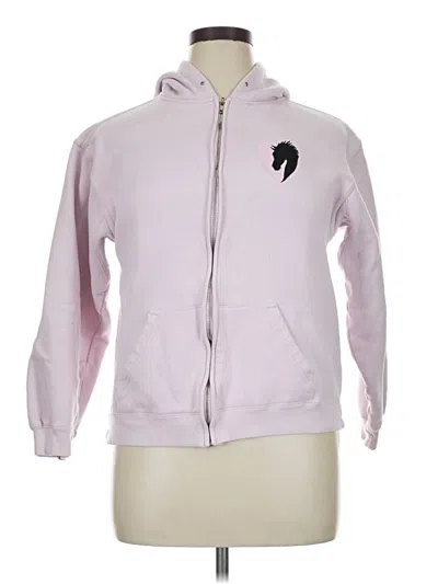Pre-owned Assorted Brands Zip Up Hoodie In Pink
