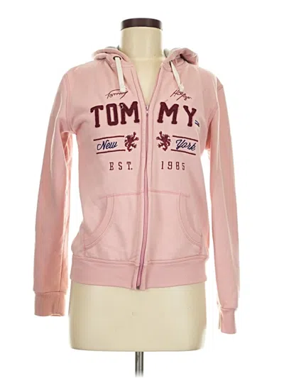 Pre-owned Assorted Brands Zip Up Hoodie In Pink