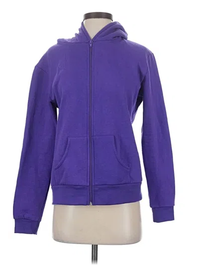 Pre-owned Assorted Brands Zip Up Hoodie In Purple
