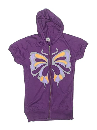 Pre-owned Assorted Brands Kids' Zip Up Hoodie In Purple