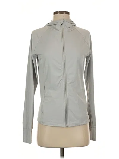 Pre-owned Assorted Brands Zip Up Hoodie In Silver