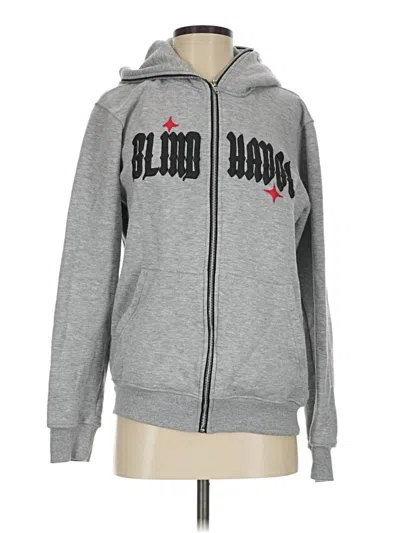 Pre-owned Assorted Brands Zip Up Hoodie In Silver