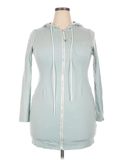 Pre-owned Assorted Brands Zip Up Hoodie In Silver