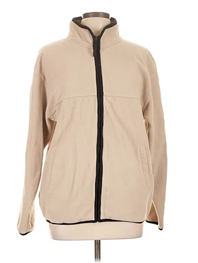 Pre-owned Assorted Brands Zip Up Hoodie In Tan