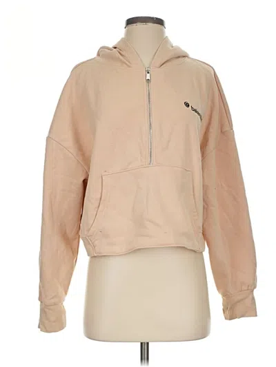 Pre-owned Assorted Brands Zip Up Hoodie In Tan