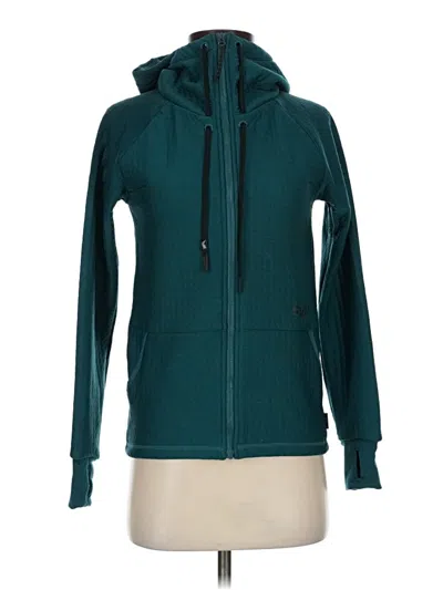 Pre-owned Assorted Brands Zip Up Hoodie In Teal