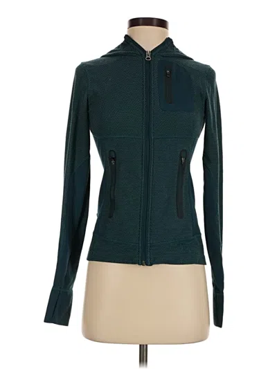 Pre-owned Assorted Brands Zip Up Hoodie In Teal