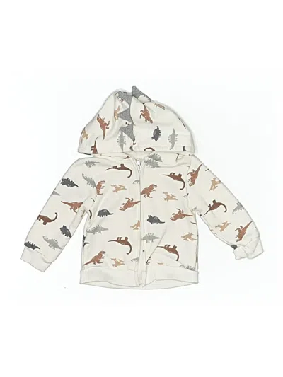 Pre-owned Assorted Brands Babies' Zip Up Hoodie In White