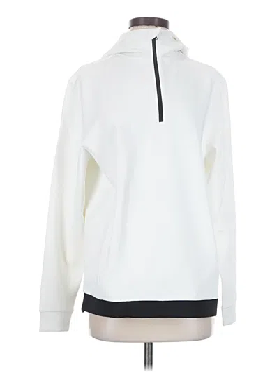 Pre-owned Assorted Brands Zip Up Hoodie In White