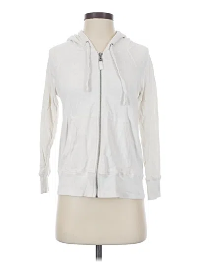Pre-owned Assorted Brands Zip Up Hoodie In White