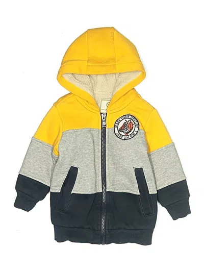 Pre-owned Assorted Brands Kids' Zip Up Hoodie In Yellow