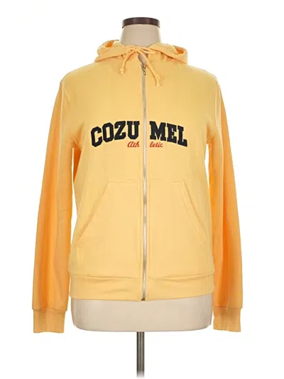 Pre-owned Assorted Brands Zip Up Hoodie In Yellow