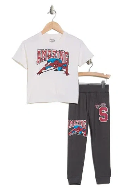 Assorted Kids' Amazing Spider-man Jogger Set In Off White