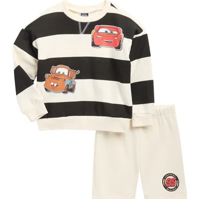Assorted Kids' Disney Cars Sweatshirt & Shorts Set In White