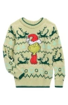 Assorted Kids' Grinch & Max Christmas Sweater In Green