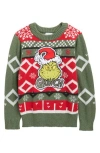 Assorted Kids' Grinch Christmas Sweater In Green