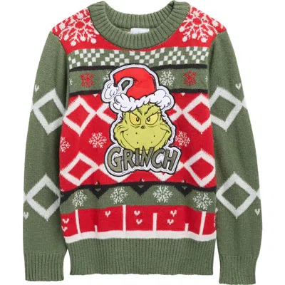 Assorted Kids' Grinch Christmas Sweater In Green
