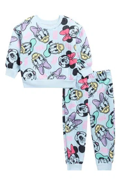 Assorted Kids' Mickey & Friends Quilted Sweatshirt & Joggers Set In Blue