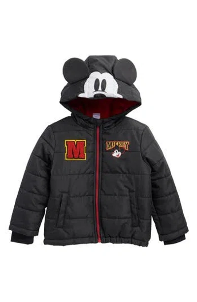 Assorted Kids' Mickey Mouse Quilted Puffer Jacket In Gray