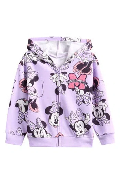 Assorted Kids' Minnie Mouse Butter Fleece Zip Up Hoodie In Purple