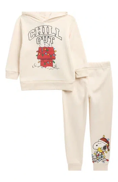 Assorted Kids' Peanuts® Xmas Fleece Hoodie & Joggers Set In Neutral