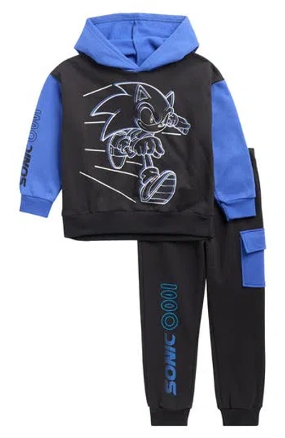 Assorted Kids' Sonic Fleece Hoodie & Joggers Set In Multi