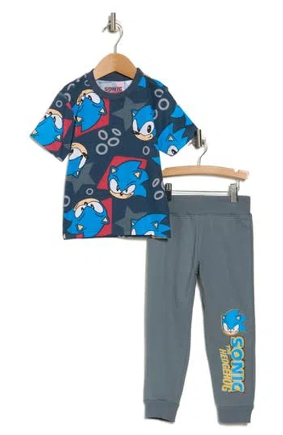 Assorted Kids' Sonic The Hedgehog T-shirt & Joggers Set In Blue