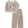 Assorted X Disney® Kids' Minnie Mouse Animal Sweatshirt & Cargo Pants Set In Brown