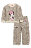 Assorted X Disney® Kids' Minnie Mouse Animal Sweatshirt & Cargo Pants Set In Multi